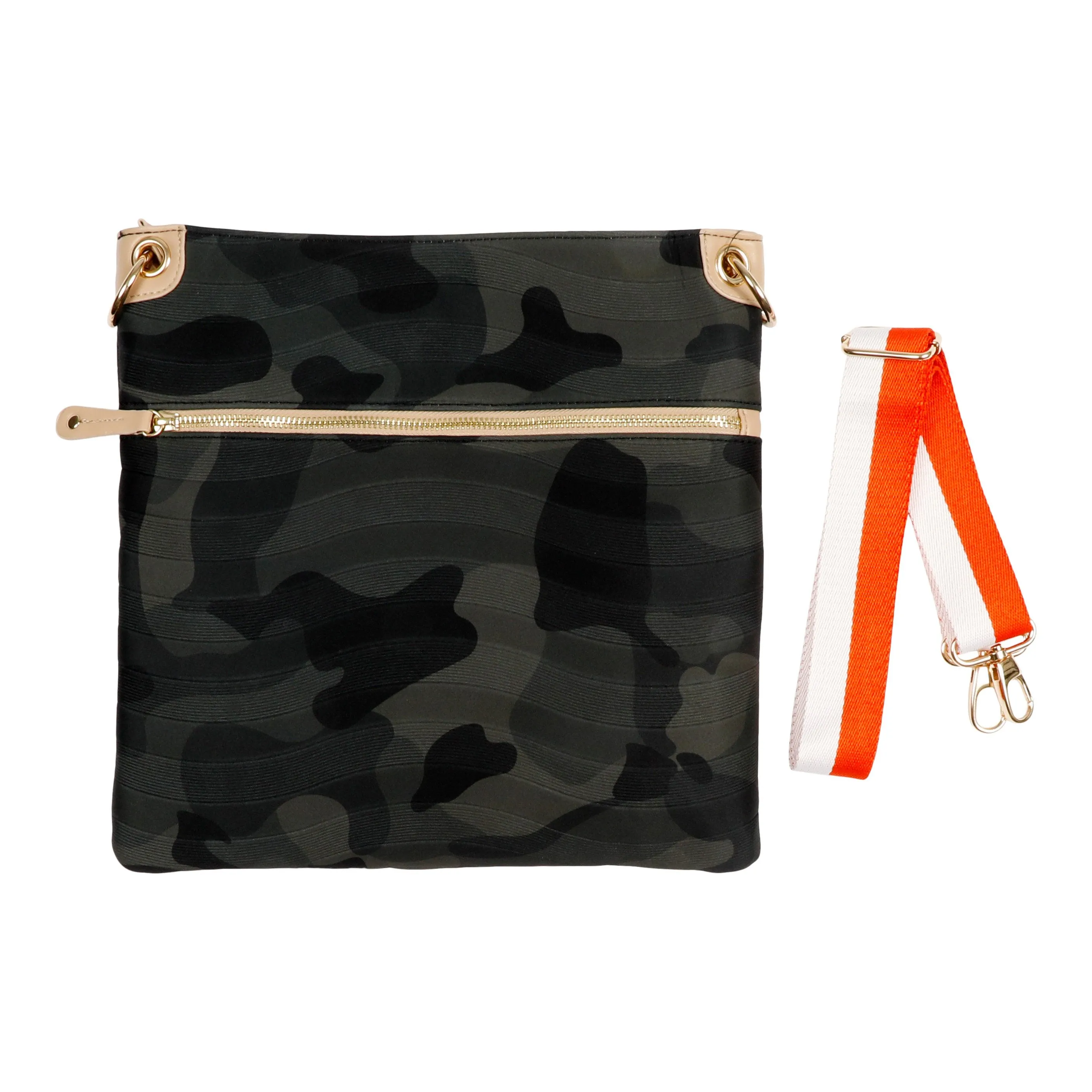 Embossed Camo Printed Neoprene Crossbody