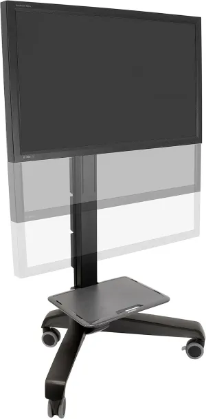 Ergotron – Neo-Flex Mobile MediaCenter UHD, Rolling Computer Cart – for Heavy Monitors or TVs Up to 80 Inches, 90 to 120 lbs – Black