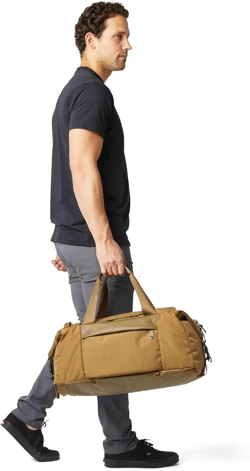Errant Modular Duffel Bag Hymassa Tan – 35L Weekender, Travel Duffel Backpack, Waterproof, Ventilated Wet/Dry Compartment