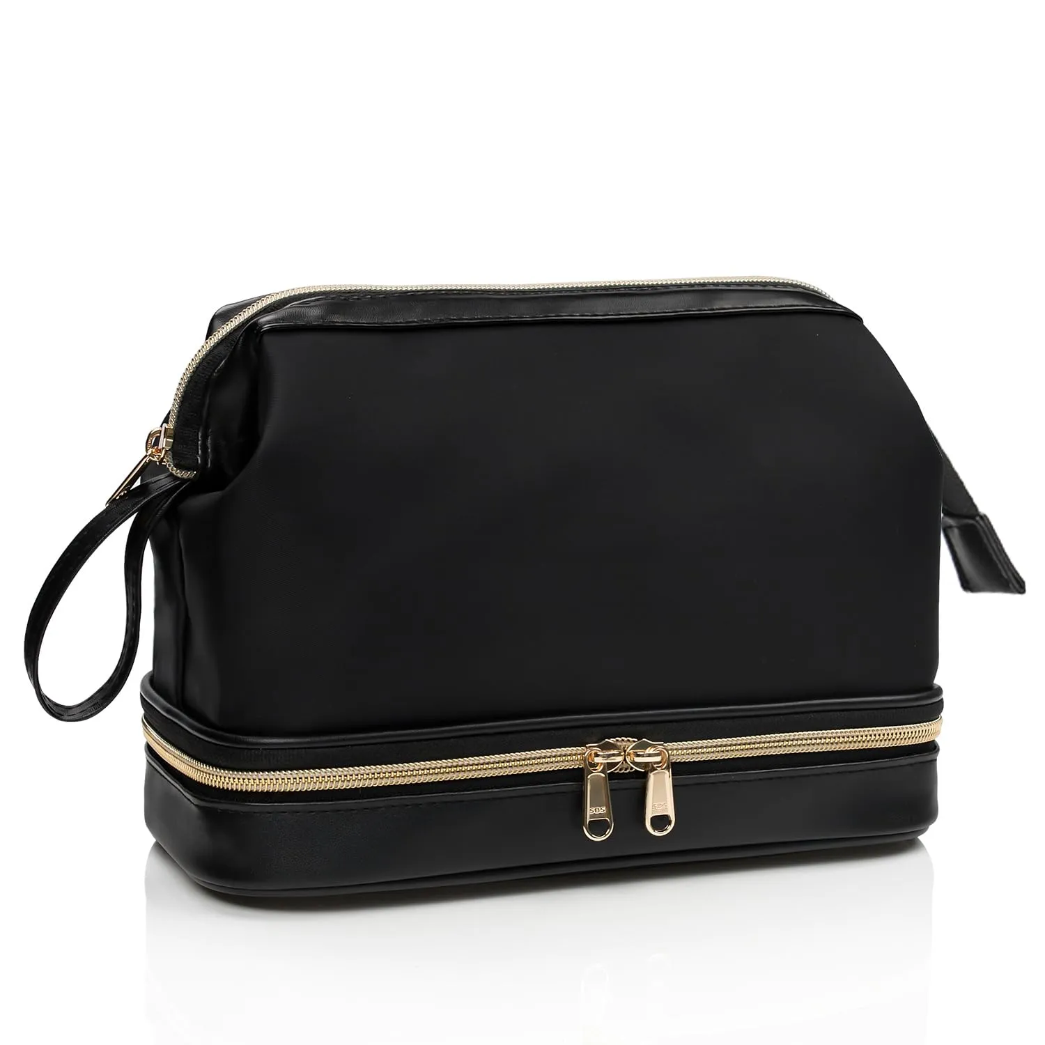 Ethereal Travel Makeup Bag, Large Makeup Organizer Bag Wide-open Pouch Makeup Bag for Women Double Layer Cosmetic Bag for Toiletries Accessories Brushes