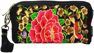 Ethnic Style Portable Crossbody Bag - Dual-Purpose Embroidery Handbag for Travel and Daily Use