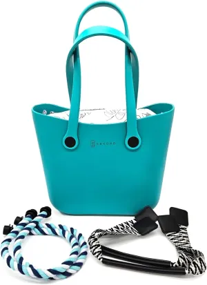 EVA beach bag | Rubber Tote | Waterproof Washable Durable Lightweight | Office Travel | Inner Bag Three pair handles