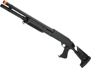 Evike Airsoft - CYMA Standard M870 3-Round Burst Multi-Airsoft Shotshell Loading Airsoft Shotgun (Model: Retractable Stock)
