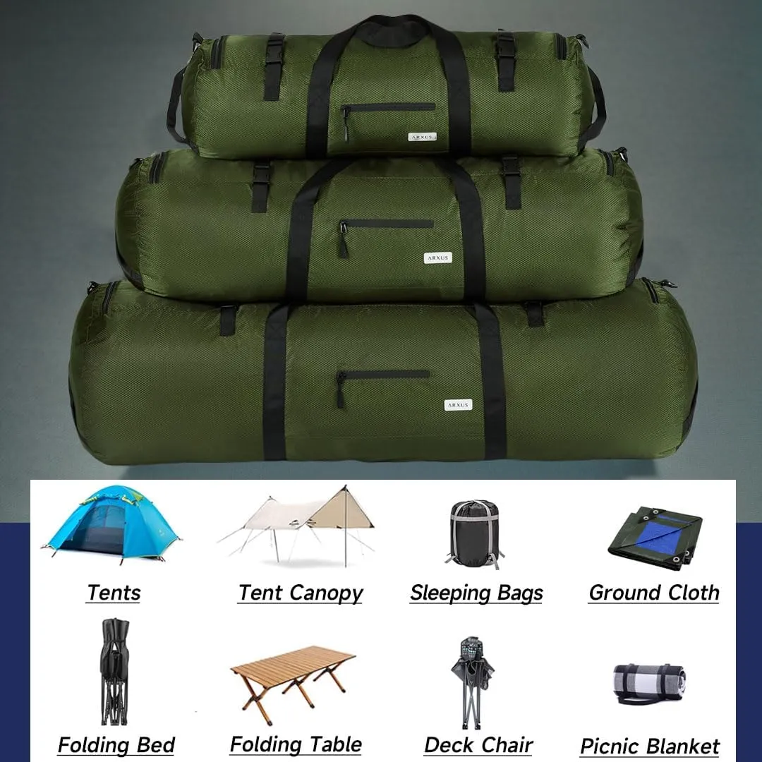 Extra Large Duffle Bag for Travel Gym 90L 50L 30L Baseball Bat Sports Duffel Bags for Men with Shoulder Strap, Tent Storage Camping