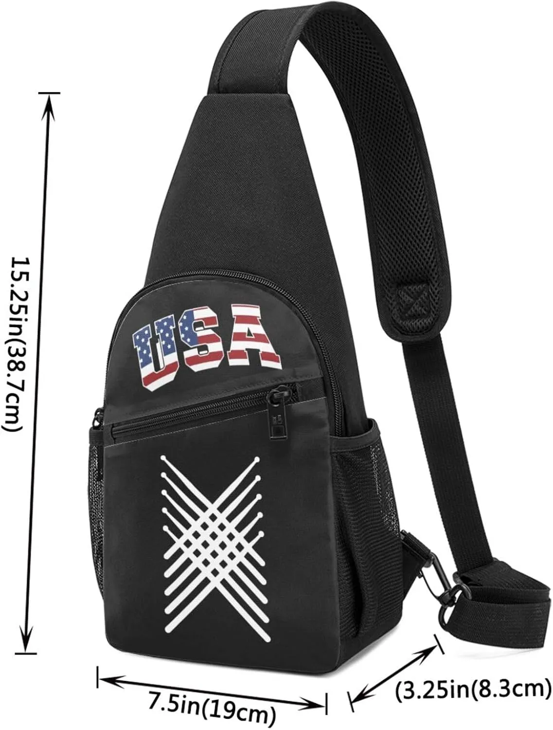 Fading Percussion Drum,Casual one-shoulder crossbody chest bag, fashionable crossbody chest bag
