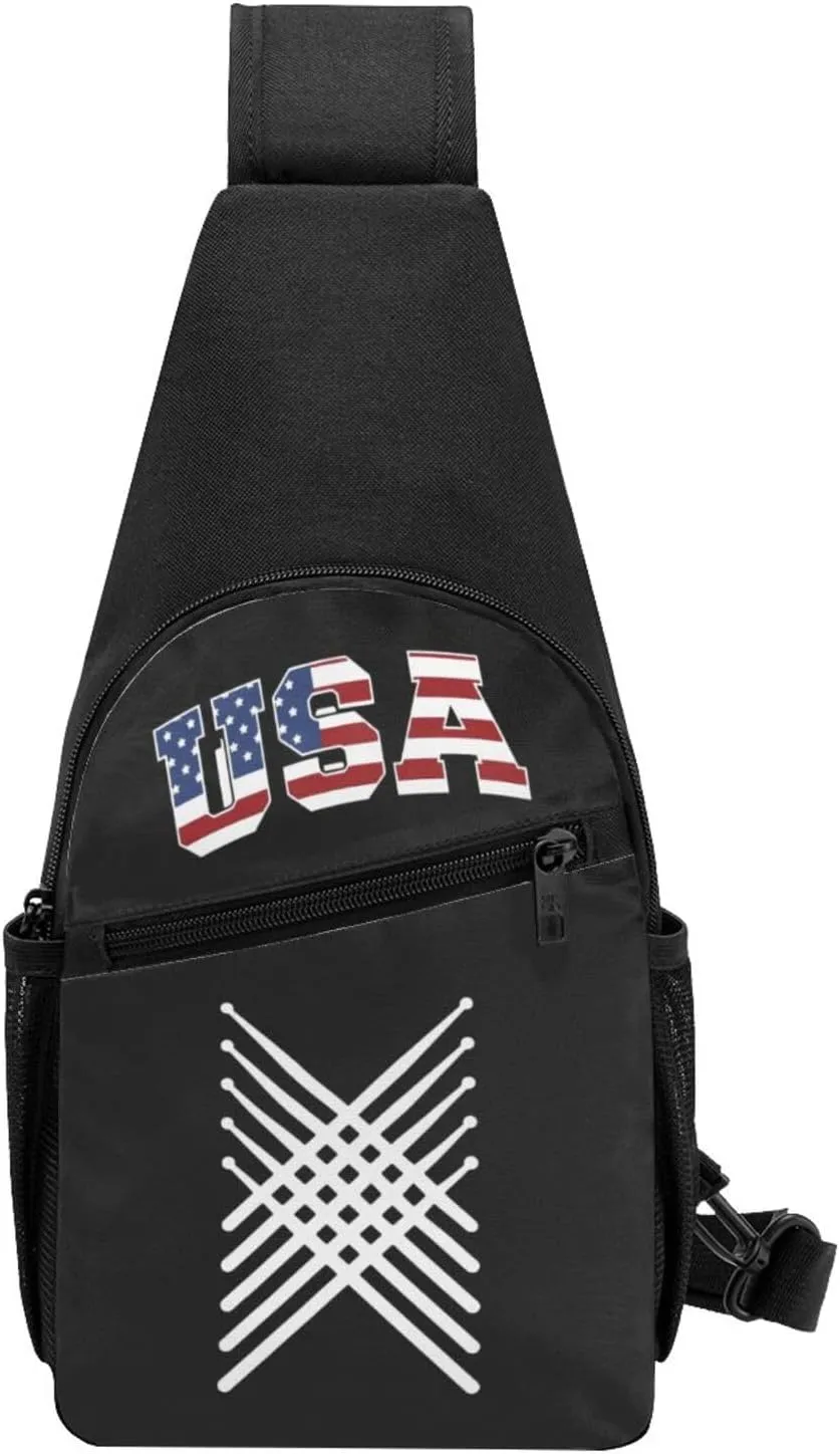 Fading Percussion Drum,Casual one-shoulder crossbody chest bag, fashionable crossbody chest bag