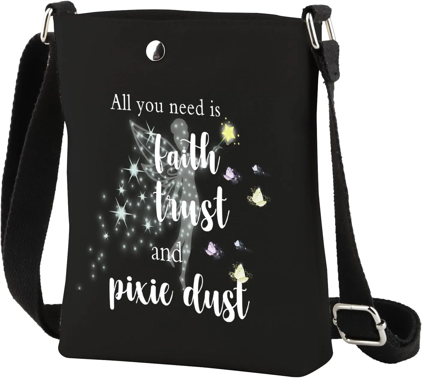 Fairy Tale Gift All You Need is Faith Trust and Pixie Dust Crossbody Bag Fairy Pixie Inspired Gift Fairy Gift for Women