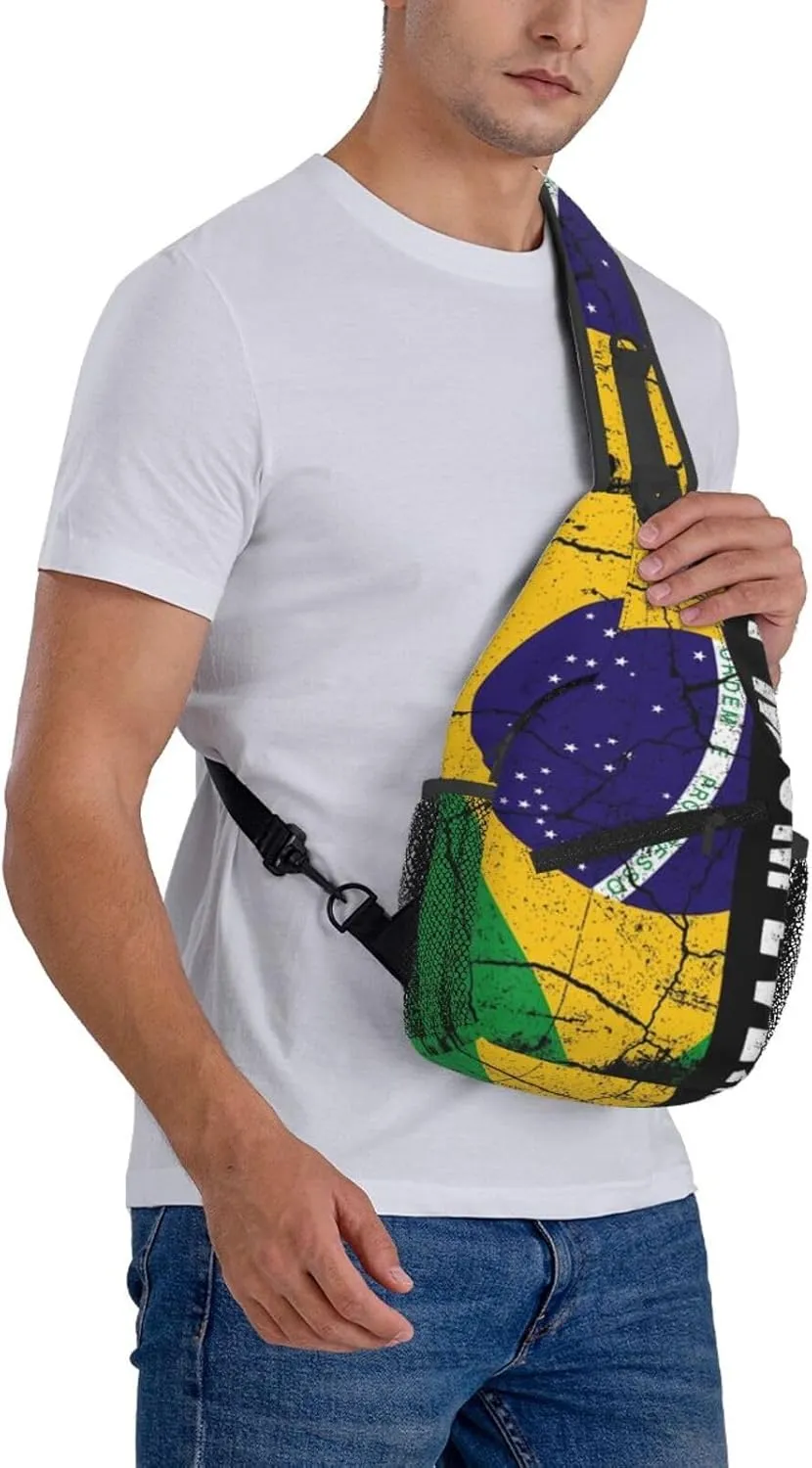 Faith Family Freedom Christian Vintage Usa Flag Sling Bag Chest Bags Casual Crossbody Bag Travel Shoulder Backpack