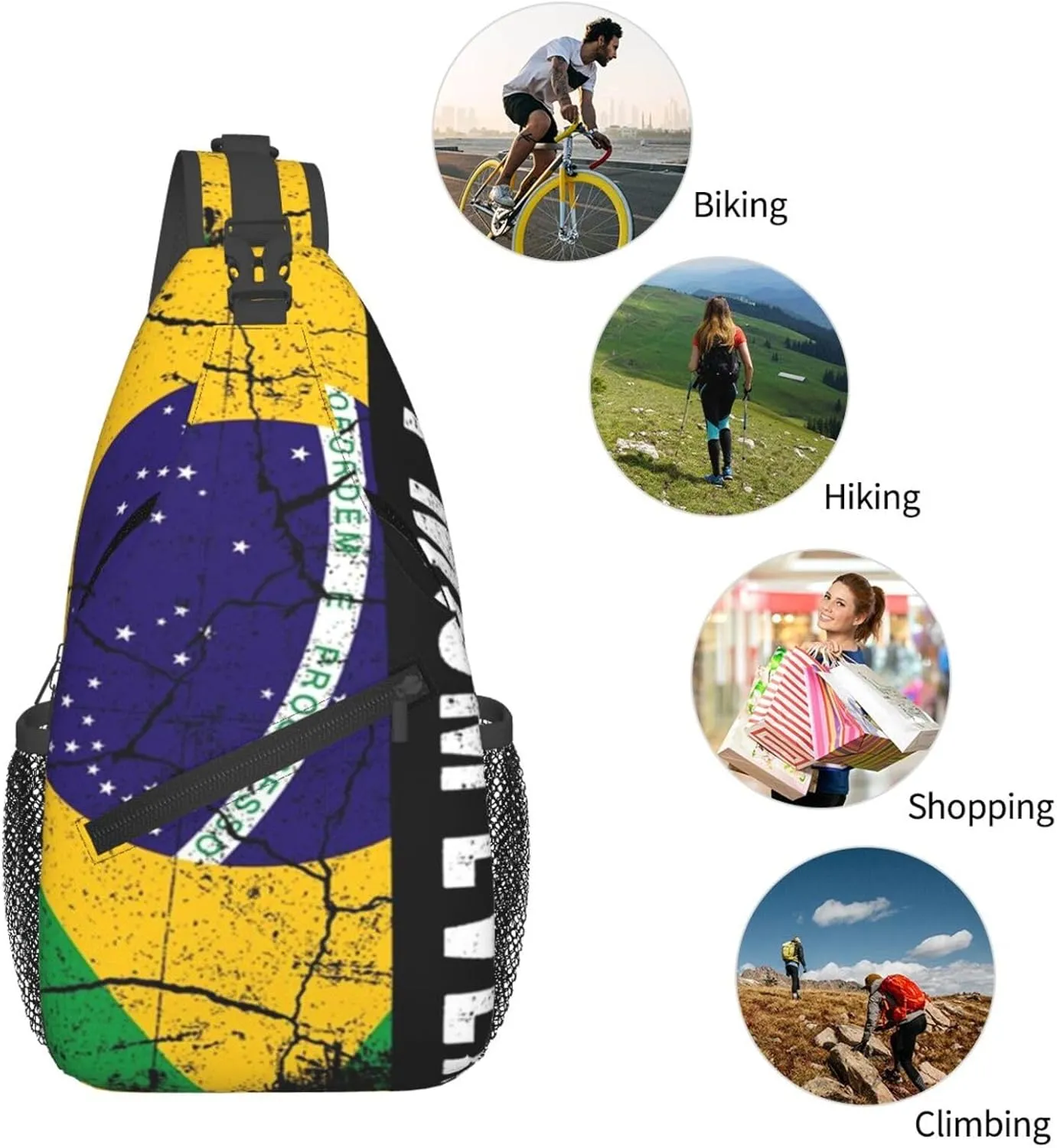 Faith Family Freedom Christian Vintage Usa Flag Sling Bag Chest Bags Casual Crossbody Bag Travel Shoulder Backpack