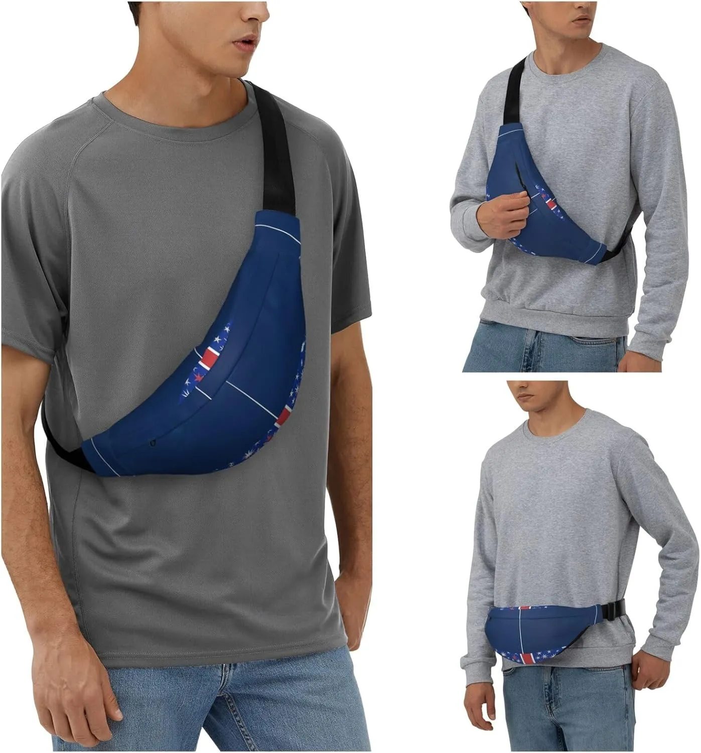 Fanny Pack New Zealand Flag Waist Pack For Women Men Waterproof Belt Bag With Adjustable Belt Casual Crossbody Bag Travel Waist Bag For Sports Running Cycling