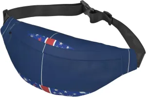 Fanny Pack New Zealand Flag Waist Pack For Women Men Waterproof Belt Bag With Adjustable Belt Casual Crossbody Bag Travel Waist Bag For Sports Running Cycling