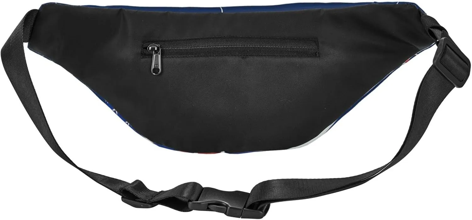 Fanny Pack New Zealand Flag Waist Pack For Women Men Waterproof Belt Bag With Adjustable Belt Casual Crossbody Bag Travel Waist Bag For Sports Running Cycling