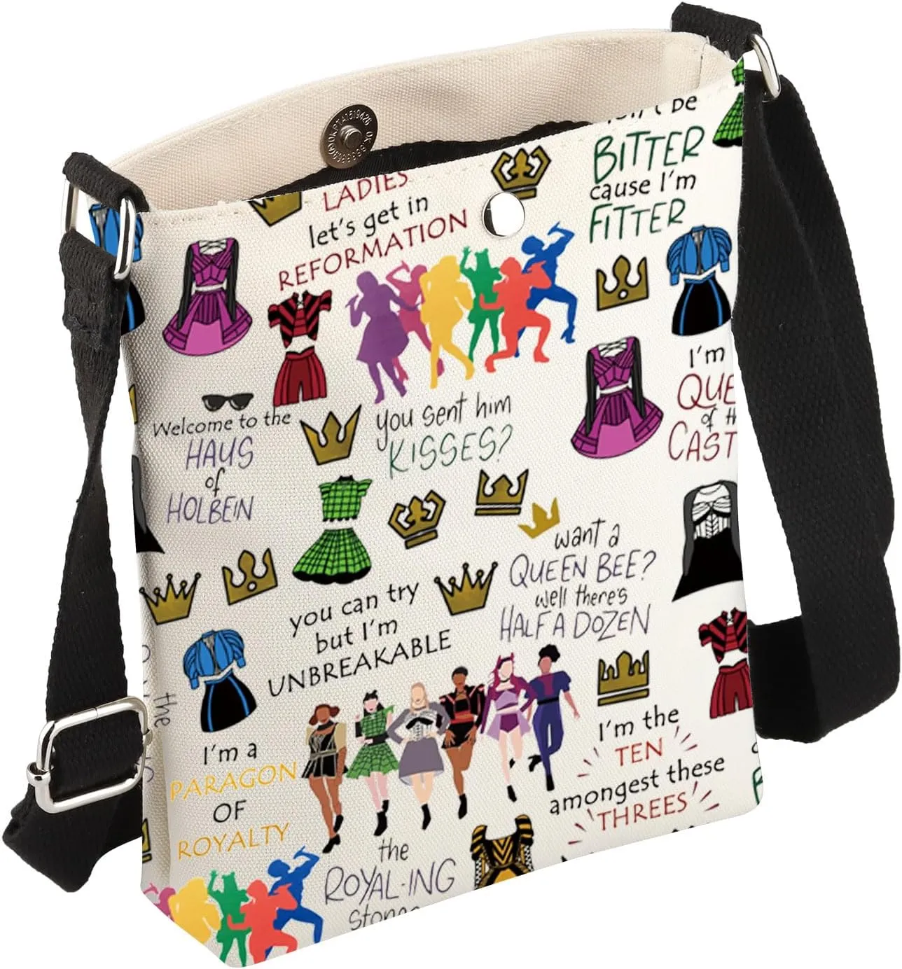 FEELMEM Music Musical Gift Queen Crossbody Bag Queen Musical Fans Gift Lover Gift