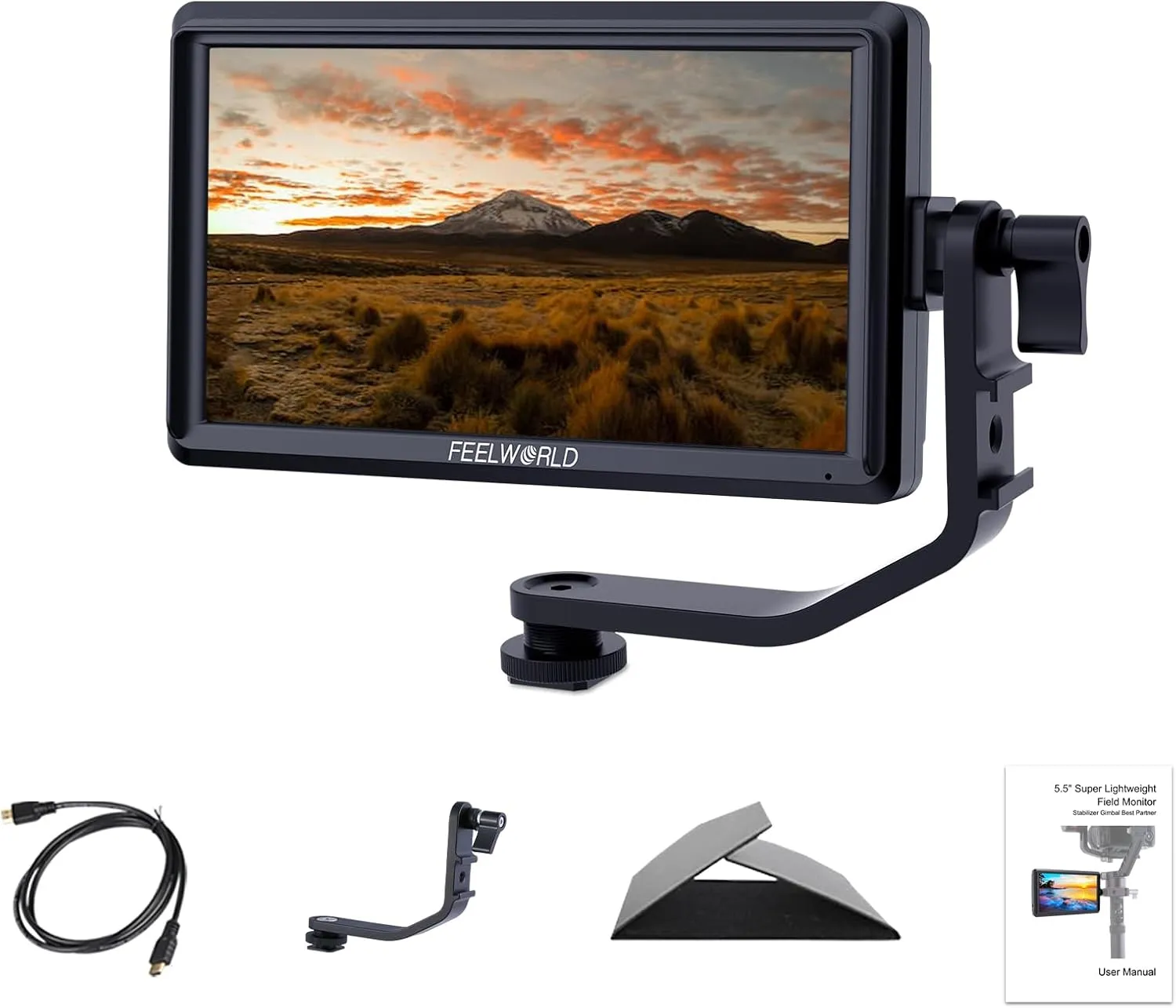 FEELWORLD S55V2 5.5 Inch DSR Camera Field Monitor Small Full HD 1920x1152 IPS Video Assist Mit HDMI Output and Input