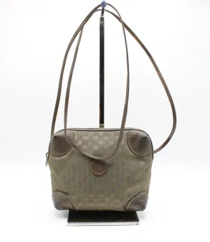 Fendi Bag FF Canvas Crossbody Mini Brown Vintage