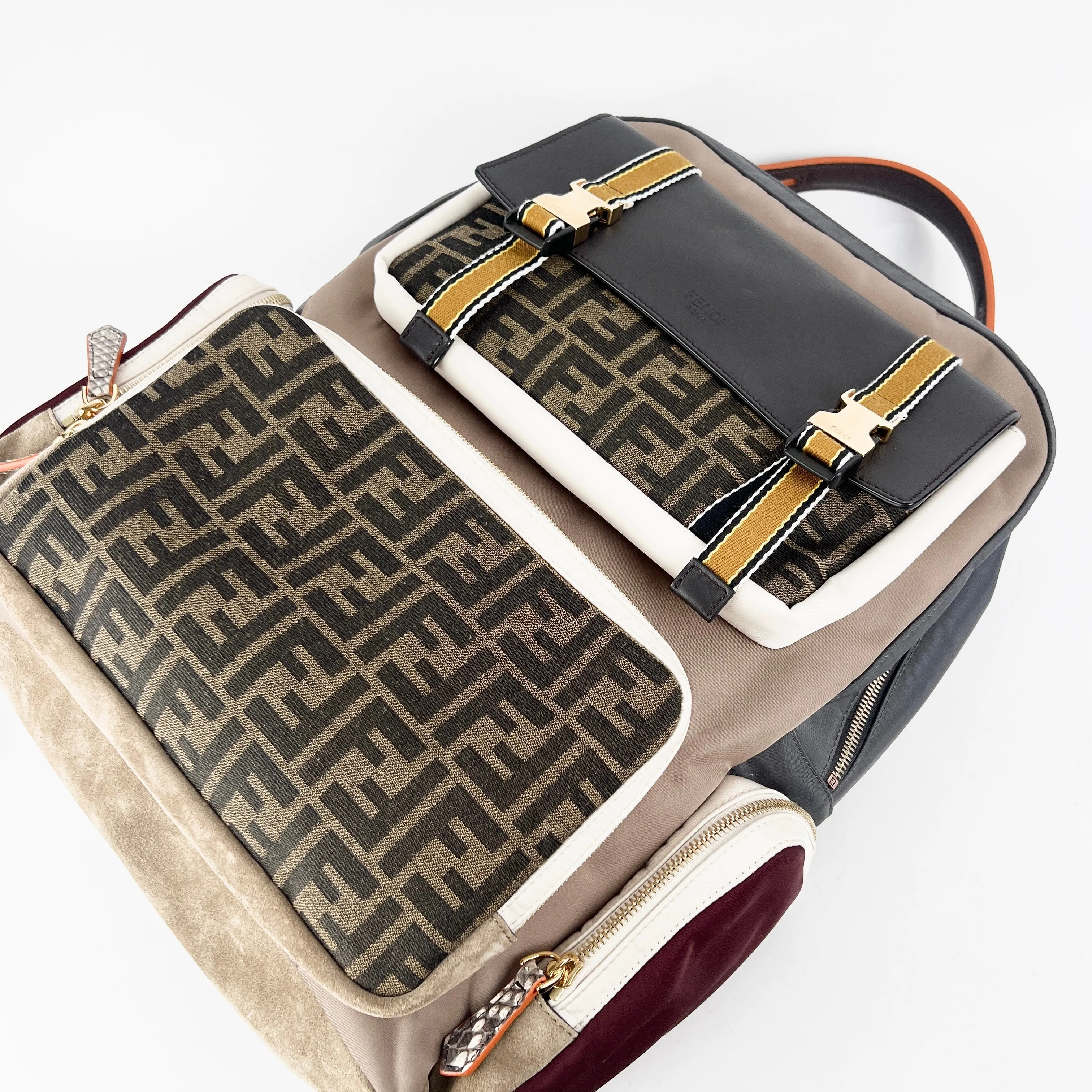 Fendi Patchwork Monogram Backpack