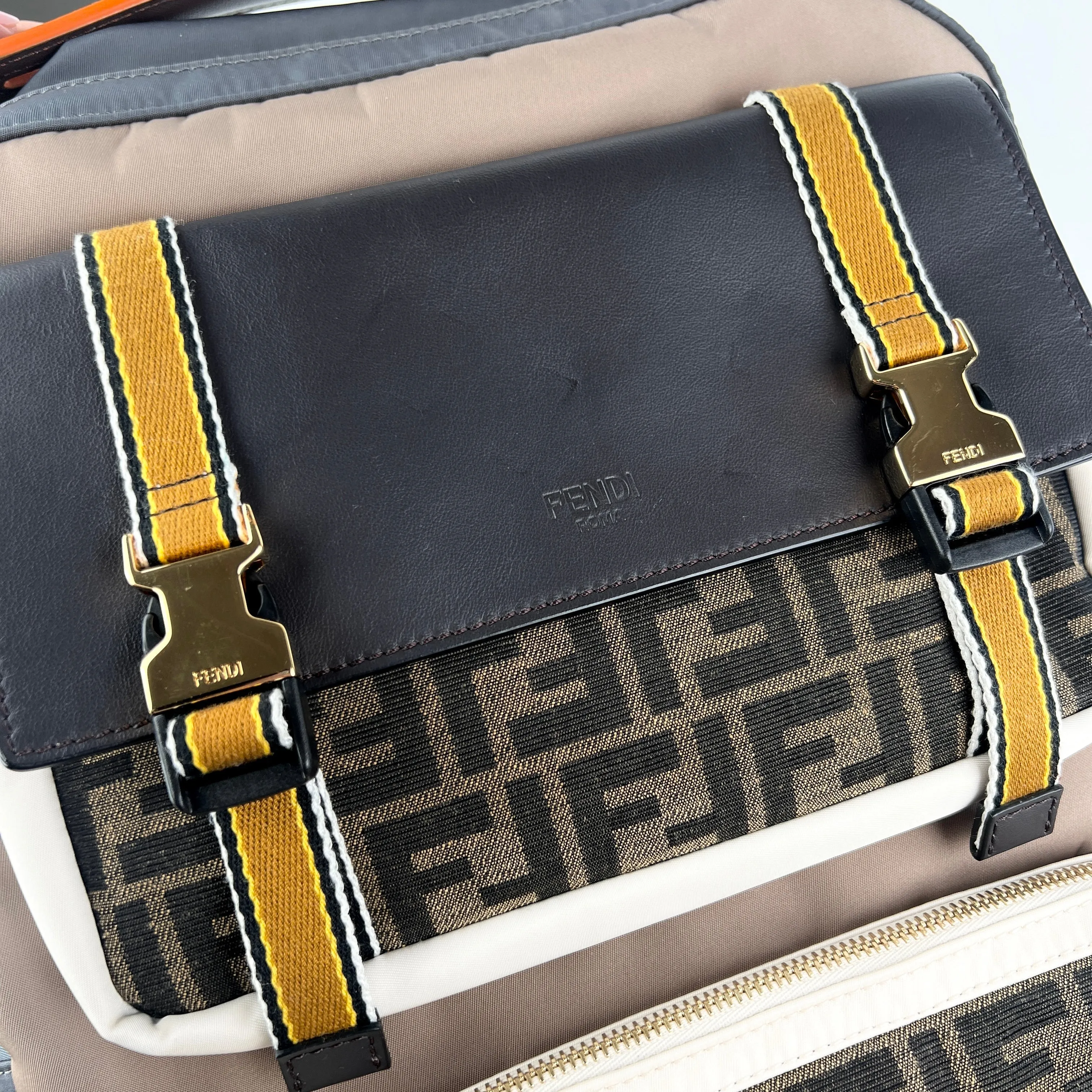 Fendi Patchwork Monogram Backpack