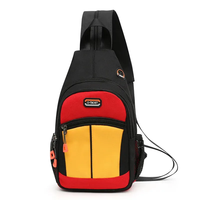 Fengdong Fashion Shoulder Bags Crossbody bag for woman Waterproof Oxford bag Travel Large Capacity teens female Sport Chest Pack