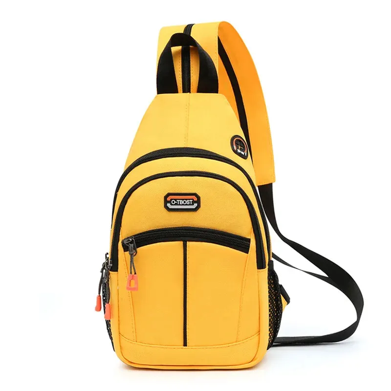 Fengdong Fashion Shoulder Bags Crossbody bag for woman Waterproof Oxford bag Travel Large Capacity teens female Sport Chest Pack