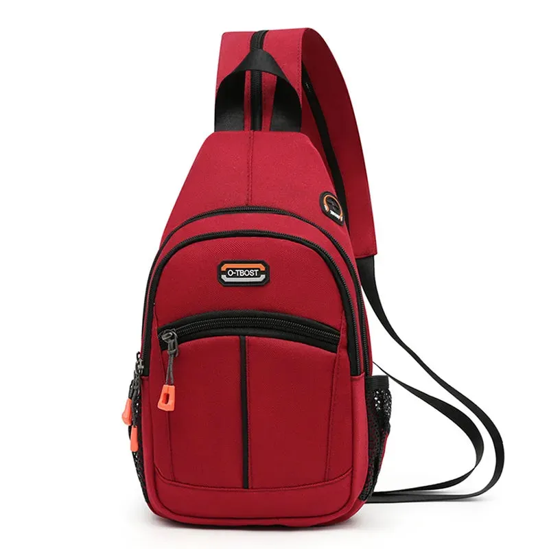 Fengdong Fashion Shoulder Bags Crossbody bag for woman Waterproof Oxford bag Travel Large Capacity teens female Sport Chest Pack
