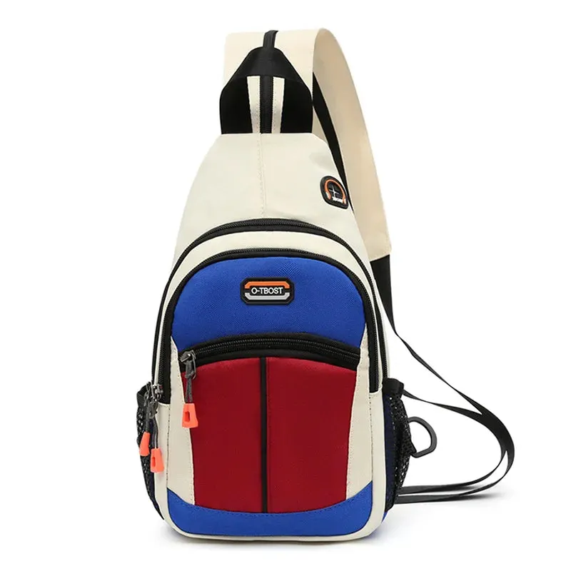 Fengdong Fashion Shoulder Bags Crossbody bag for woman Waterproof Oxford bag Travel Large Capacity teens female Sport Chest Pack