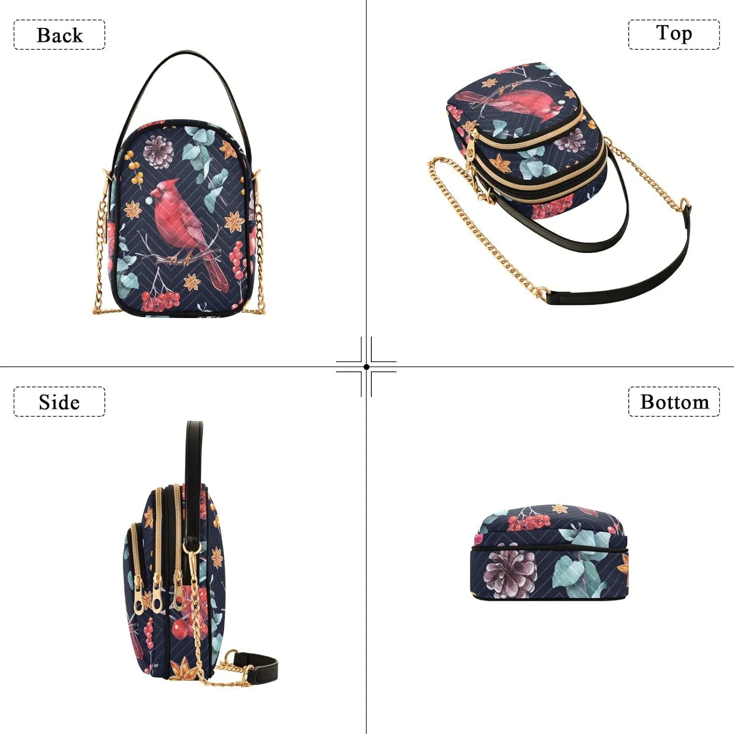 Festive Cell Phone Purse Crossbody Handbag Durable Shoulder Bag