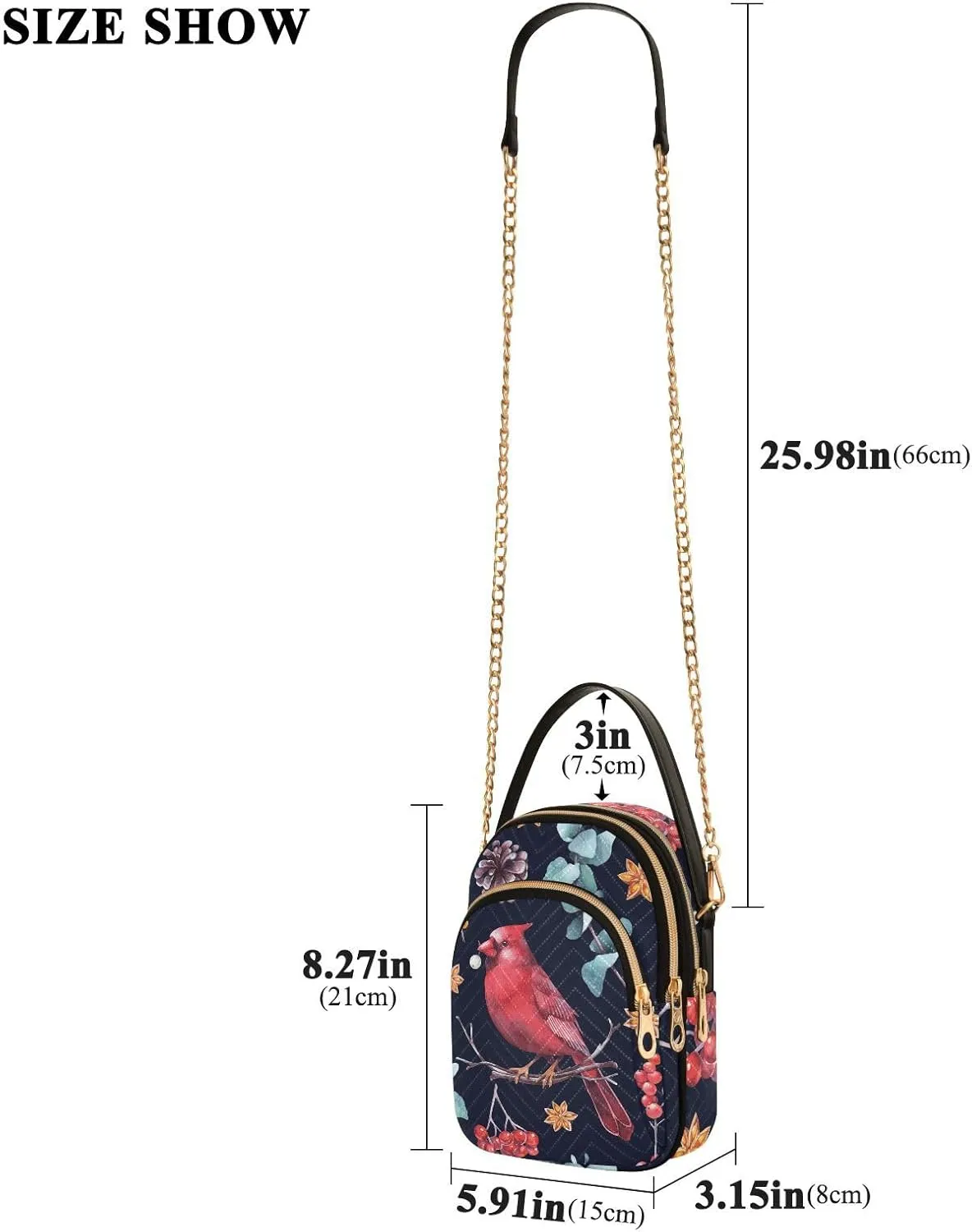 Festive Cell Phone Purse Crossbody Handbag Durable Shoulder Bag