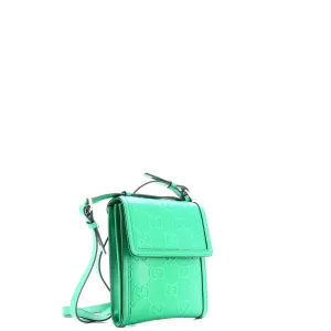 Flap Crossbody Bag GG Embossed Perforated Leather Small