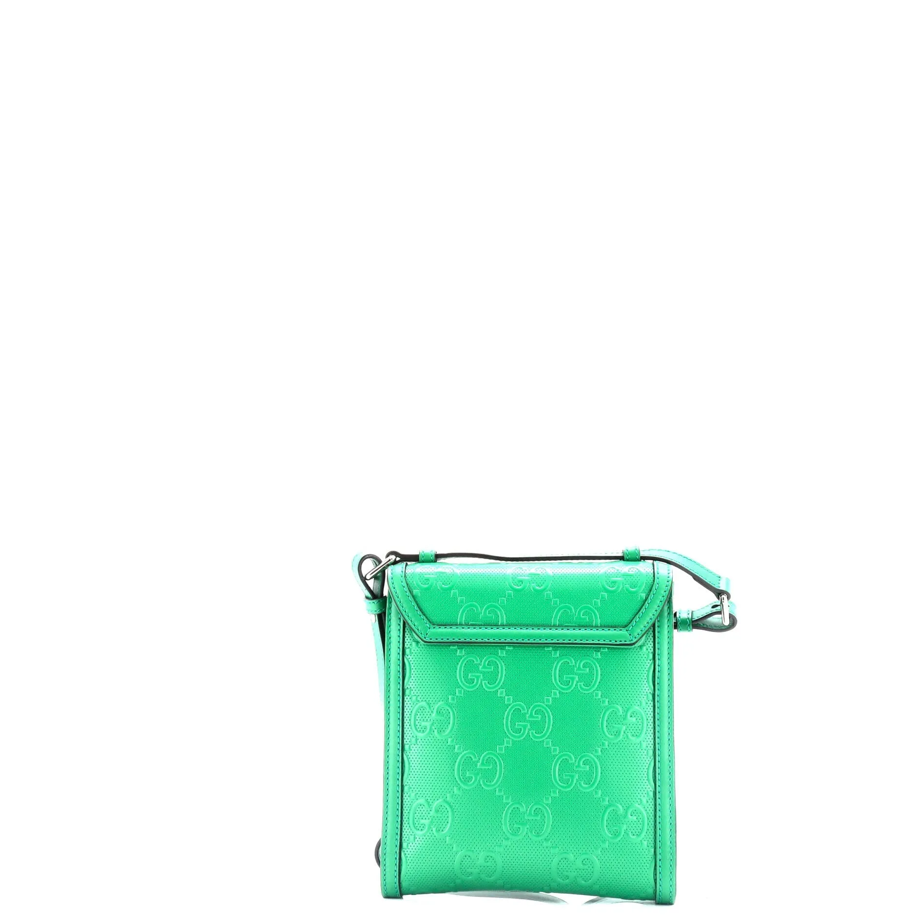 Flap Crossbody Bag GG Embossed Perforated Leather Small
