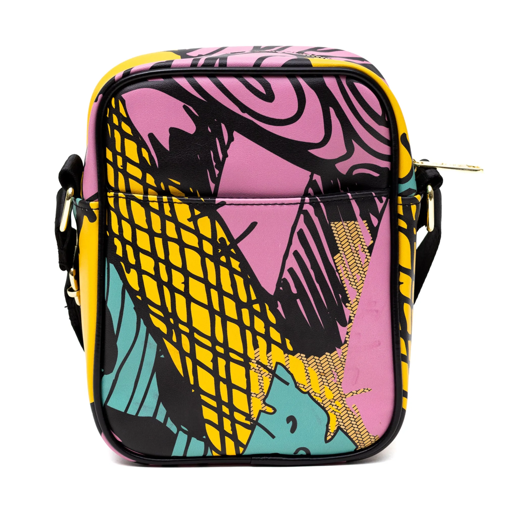 Flat Crossbody Bag - The Nightmare Before Christmas Sally Dress Patchwork