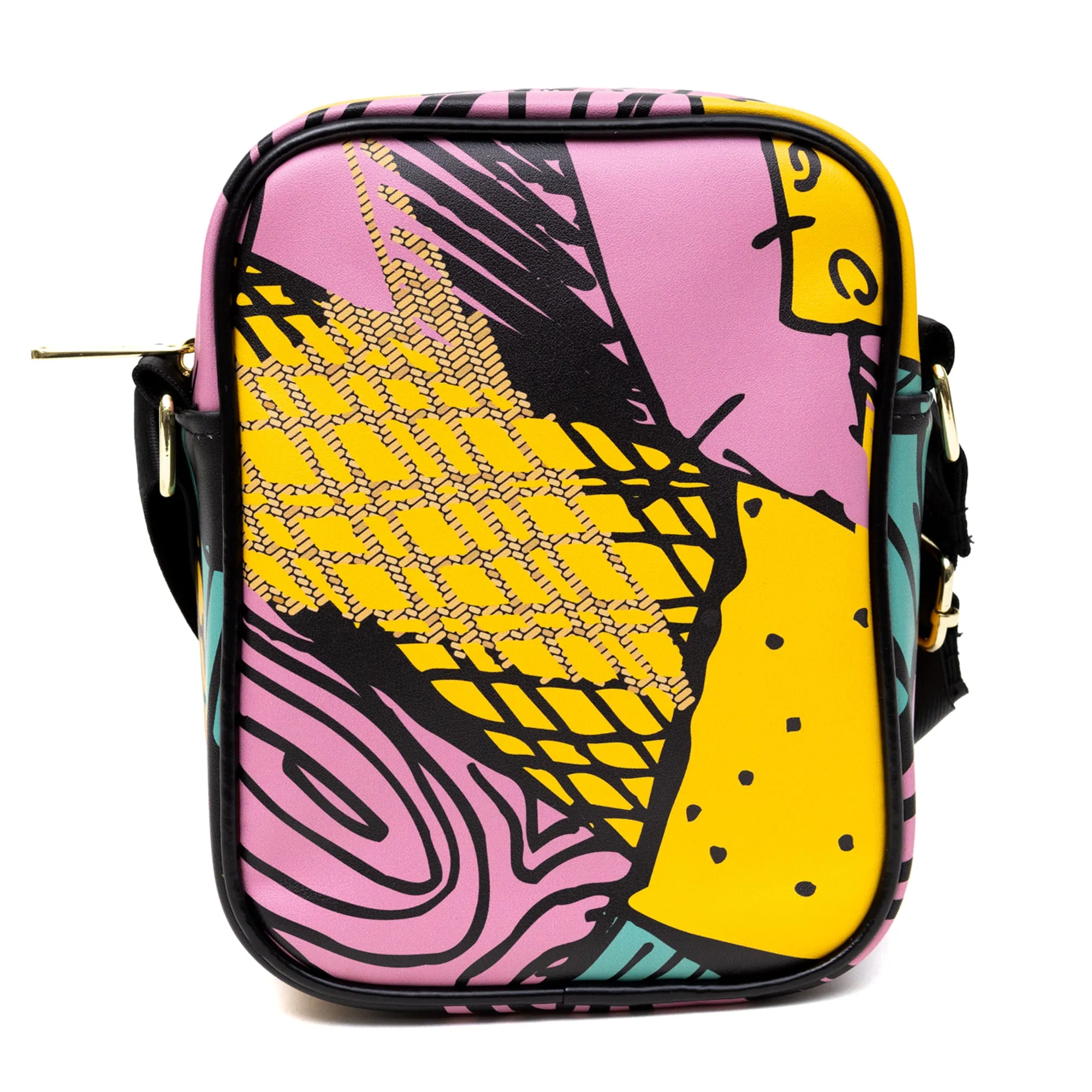 Flat Crossbody Bag - The Nightmare Before Christmas Sally Dress Patchwork