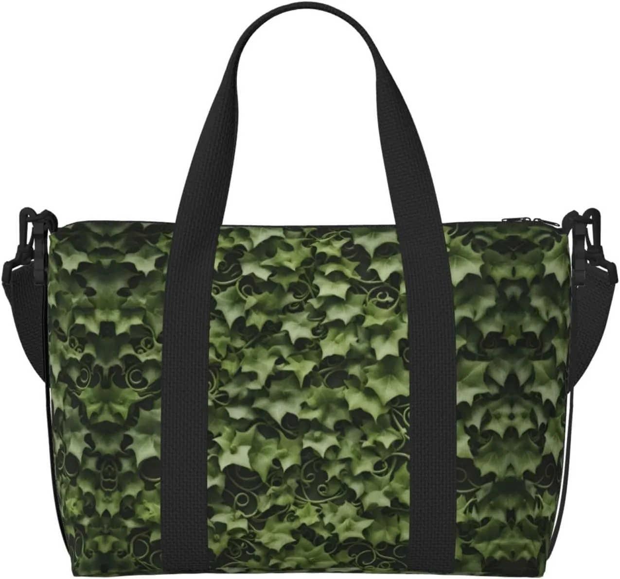 Floral Swirls Ivy Print Fashionable Handbag Crossbody Bag,Perfect For Travel,Weekend Getaways And Daily Use