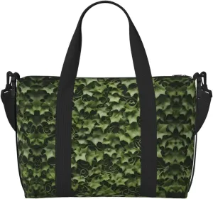 Floral Swirls Ivy Print Fashionable Handbag Crossbody Bag,Perfect For Travel,Weekend Getaways And Daily Use