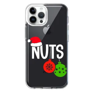 For Apple iPhone 14 Pro Max Christmas Funny Couples Chest Nuts Ornaments Design Hybrid Protective Phone Case Cover