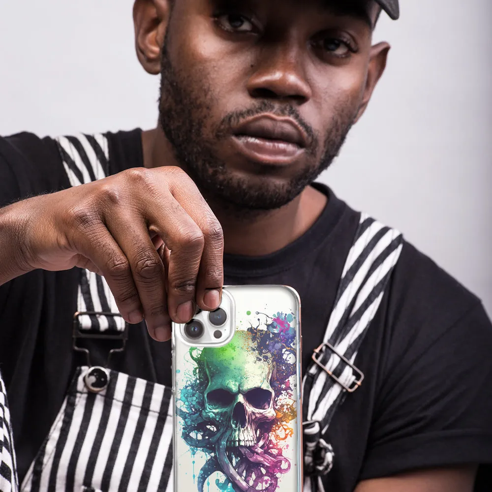 For Apple iPhone 15 Pro Fantasy Octopus Tentacles Skull Design Hybrid Protective Phone Case Cover