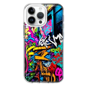 For Apple iPhone 15 Pro Max Urban Graffiti Street Art Painting Design Hybrid Protective Phone Case Cover