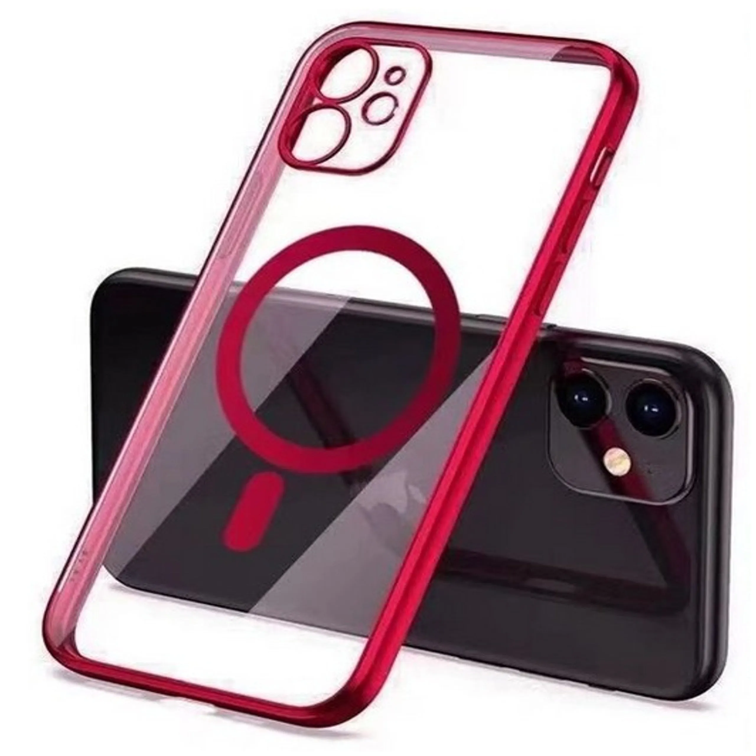For Apple iPhone 16 Pro (6.3") Clear Hybrid Case with Plating Chrome Frame, Camera Protection, MagSafe Compatible Case Cover