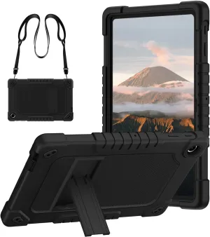for Onn 11 Tablet Pro Case,Onn 11 inch Tablet Pro Case,Heavy Duty Shockproof Built in Kickstand Shoulder Strap Kids Cover for Walmart Onn 11 Inch Tablet Pro (Model:100110027) (Black/Black)
