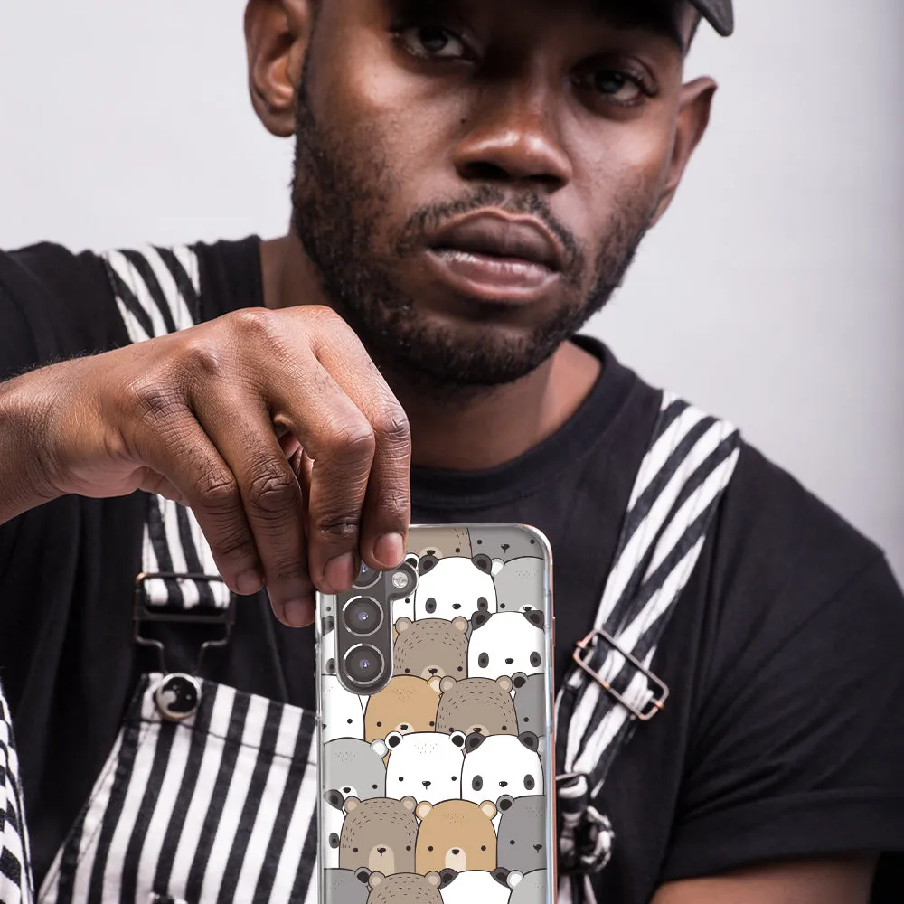 For Samsung Galaxy S23 Plus Cute Bears Slim Shockproof Hard Shell TPU Case Heavy Duty Protective Phone Cover