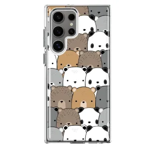 For Samsung Galaxy S23 Ultra Cute Bears Slim Shockproof Hard Shell TPU Case Heavy Duty Protective Phone Cover