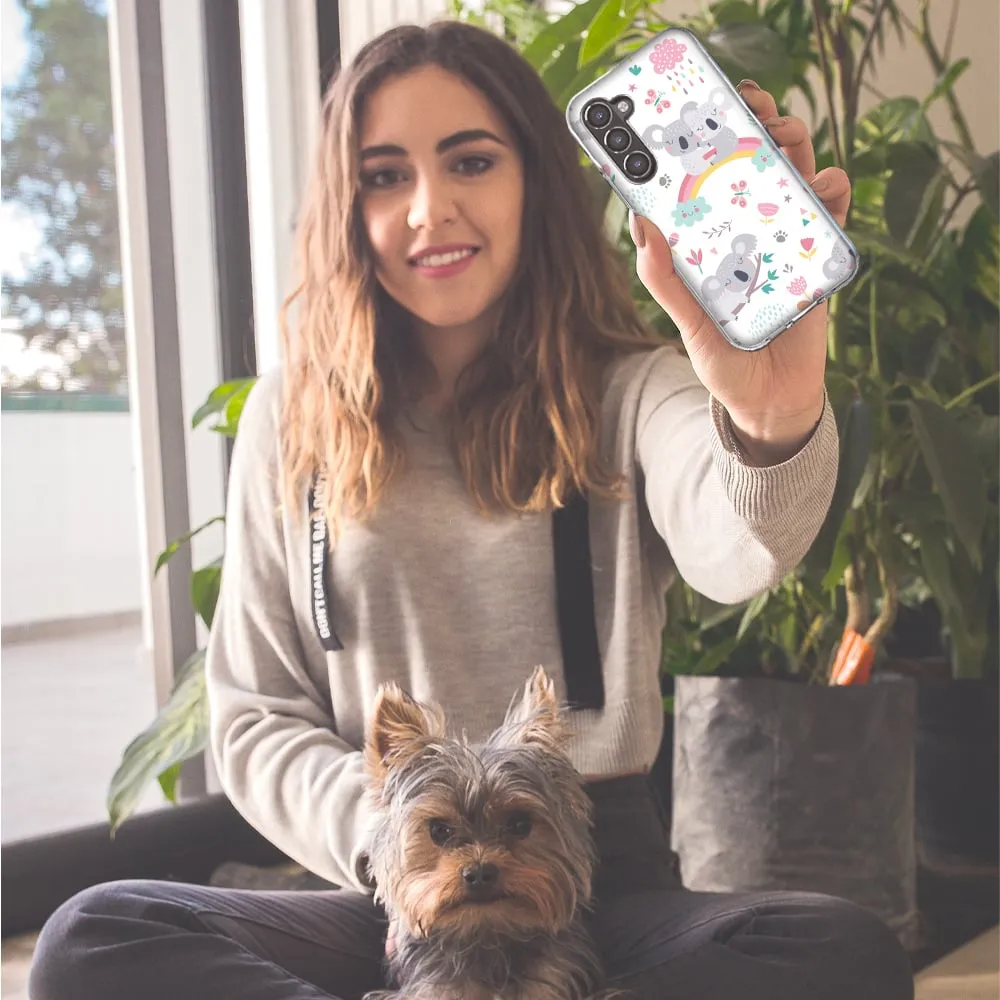 For Samsung Galaxy S23 Ultra Cute Rainbow Koalas Flowers Butterflies Slim Shockproof Hard Shell TPU Case Heavy Duty Protective Phone Cover