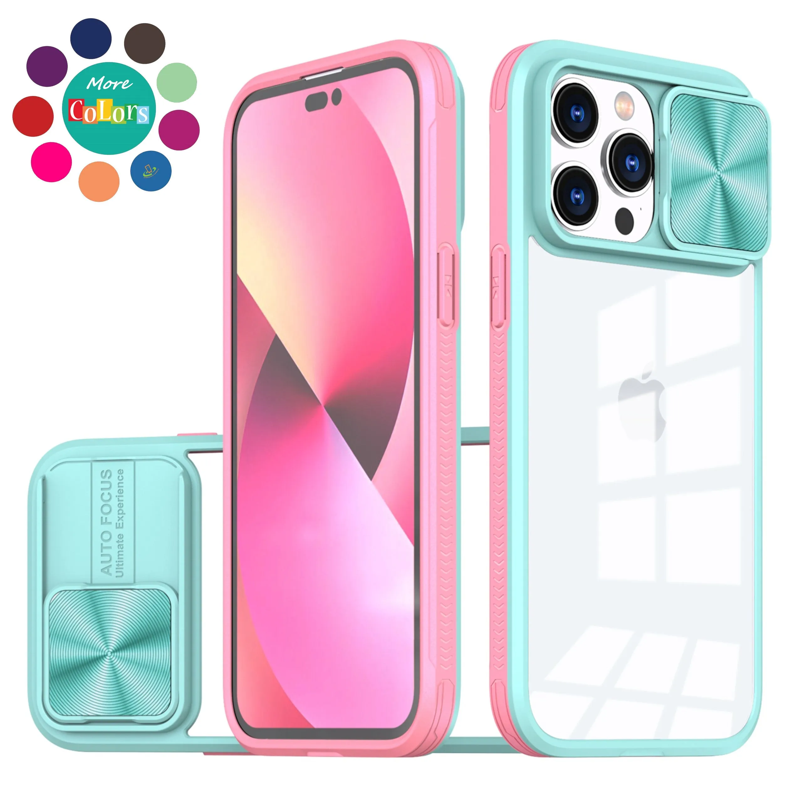 For Samsung Galaxy S25 Ultra Hybrid Cases with Sliding Camera Cover Transparent Shockproof Bumper TPU Protective Case Cover