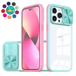 For Samsung Galaxy S25 Ultra Hybrid Cases with Sliding Camera Cover Transparent Shockproof Bumper TPU Protective Case Cover