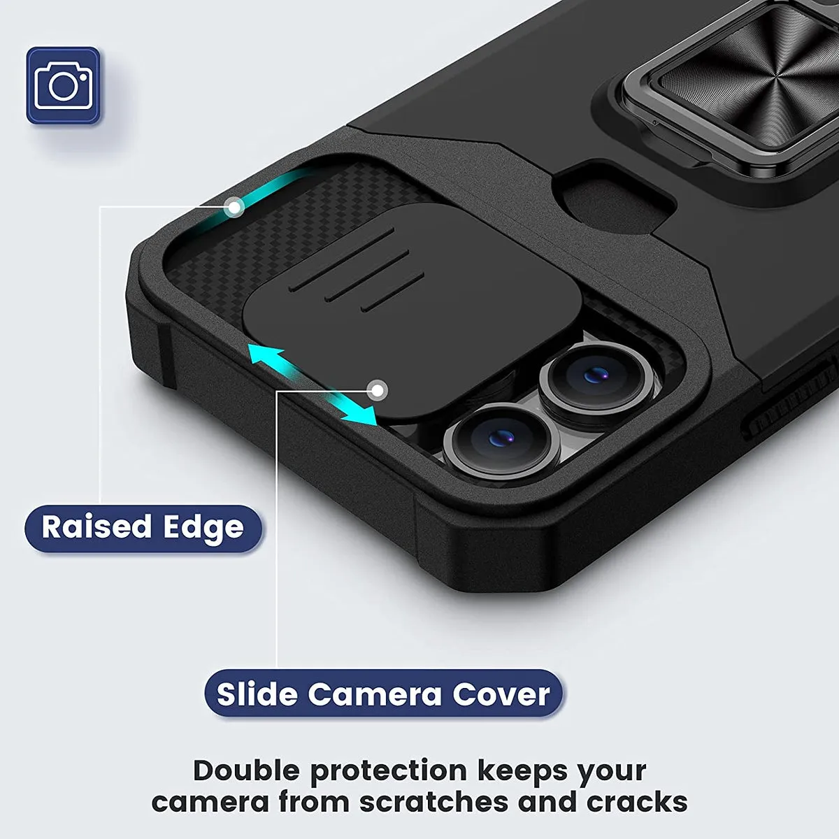 For Samsung Galaxy S25 Ultra Wallet Case with Slide Camera Protector, Credit Card Slot, Ring Sand, Magnetic Car Mount Case Cover