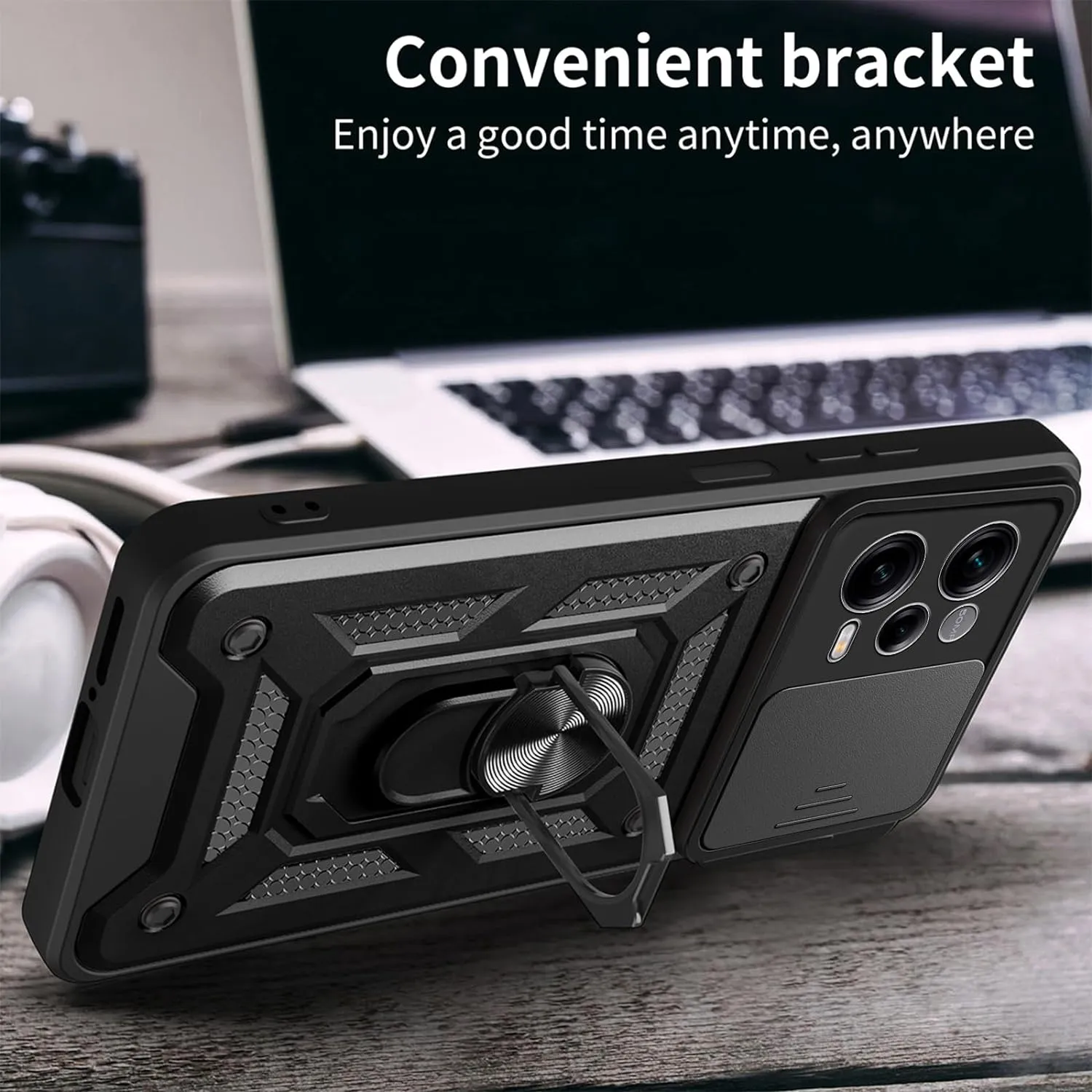 For Xiaomi Redmi Note 13 Pro Plus 4G 5G Case , Rind Stand Camera Phone Cover