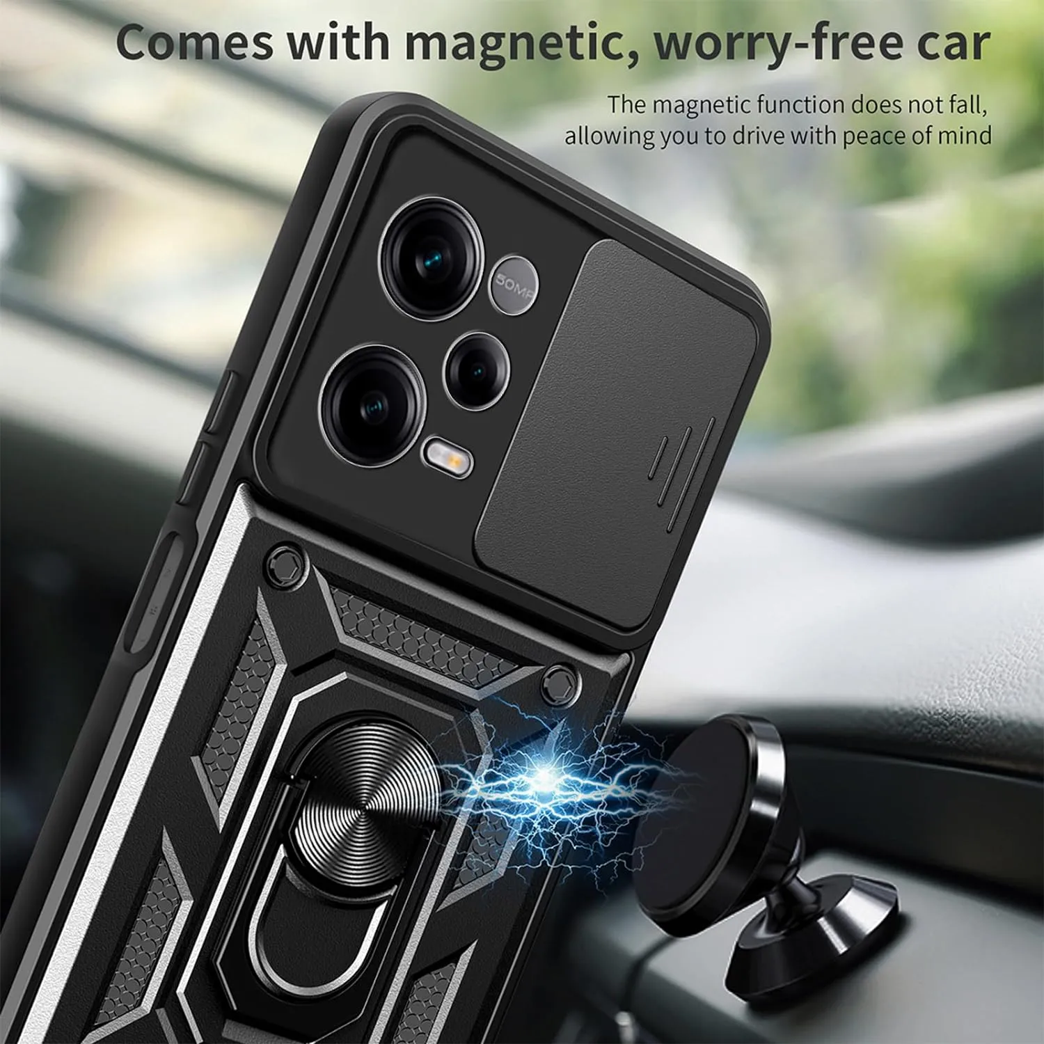 For Xiaomi Redmi Note 13 Pro Plus 4G 5G Case , Rind Stand Camera Phone Cover