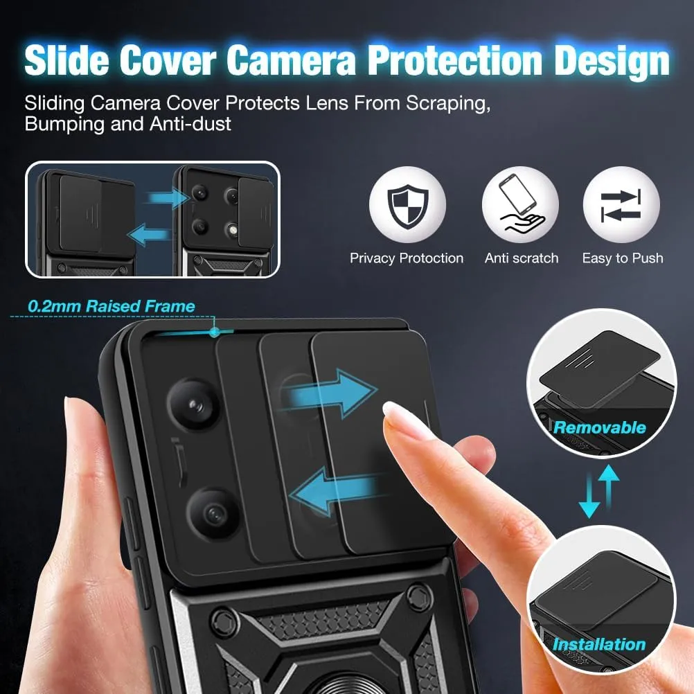 For Xiaomi Redmi Note 13 Pro Plus 4G 5G Case , Rind Stand Camera Phone Cover