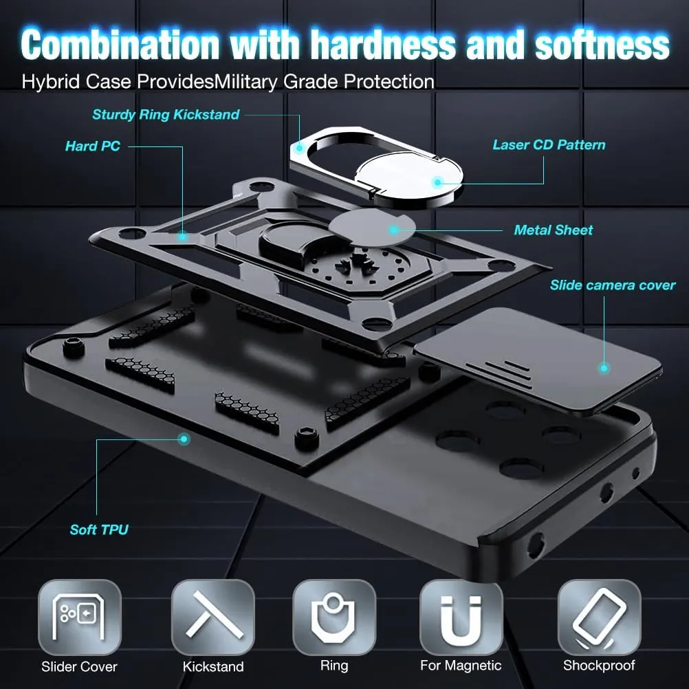 For Xiaomi Redmi Note 13 Pro Plus 4G 5G Case , Rind Stand Camera Phone Cover