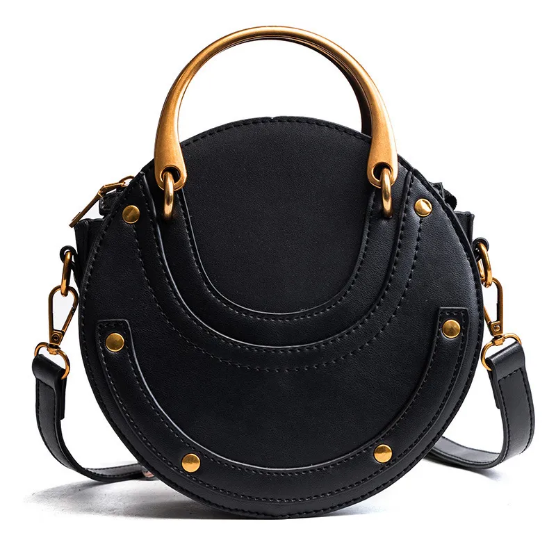 Frosted Patchwork Small Round Bag
