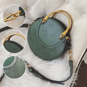 Frosted Patchwork Small Round Bag